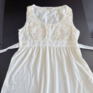 Miss me top babydoll style sleeveless buckle western size medium cream